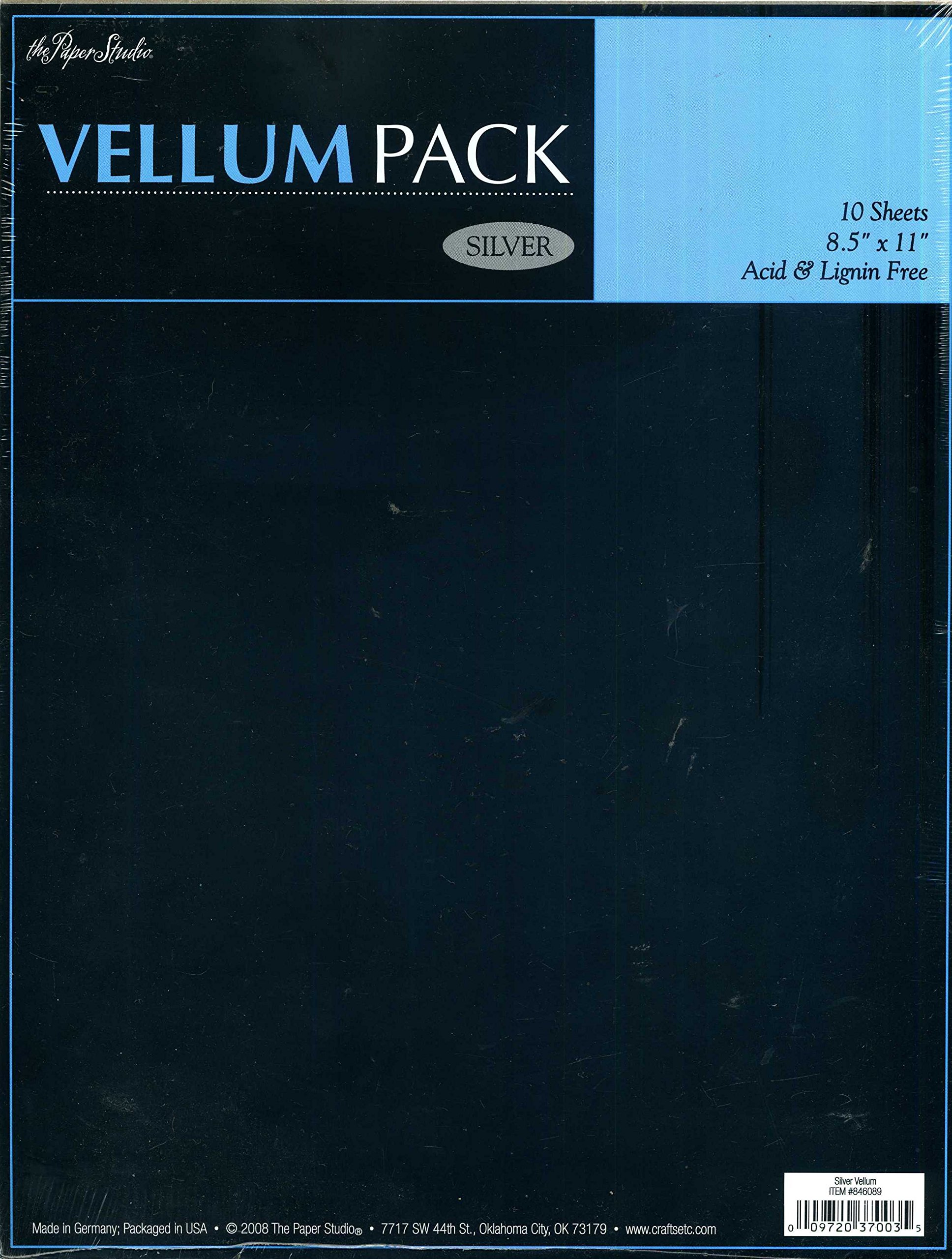 The Paper StudiosVellum Pack Silver 10 Sheets 8.5 x 11 Inch Acid and Lignin Free