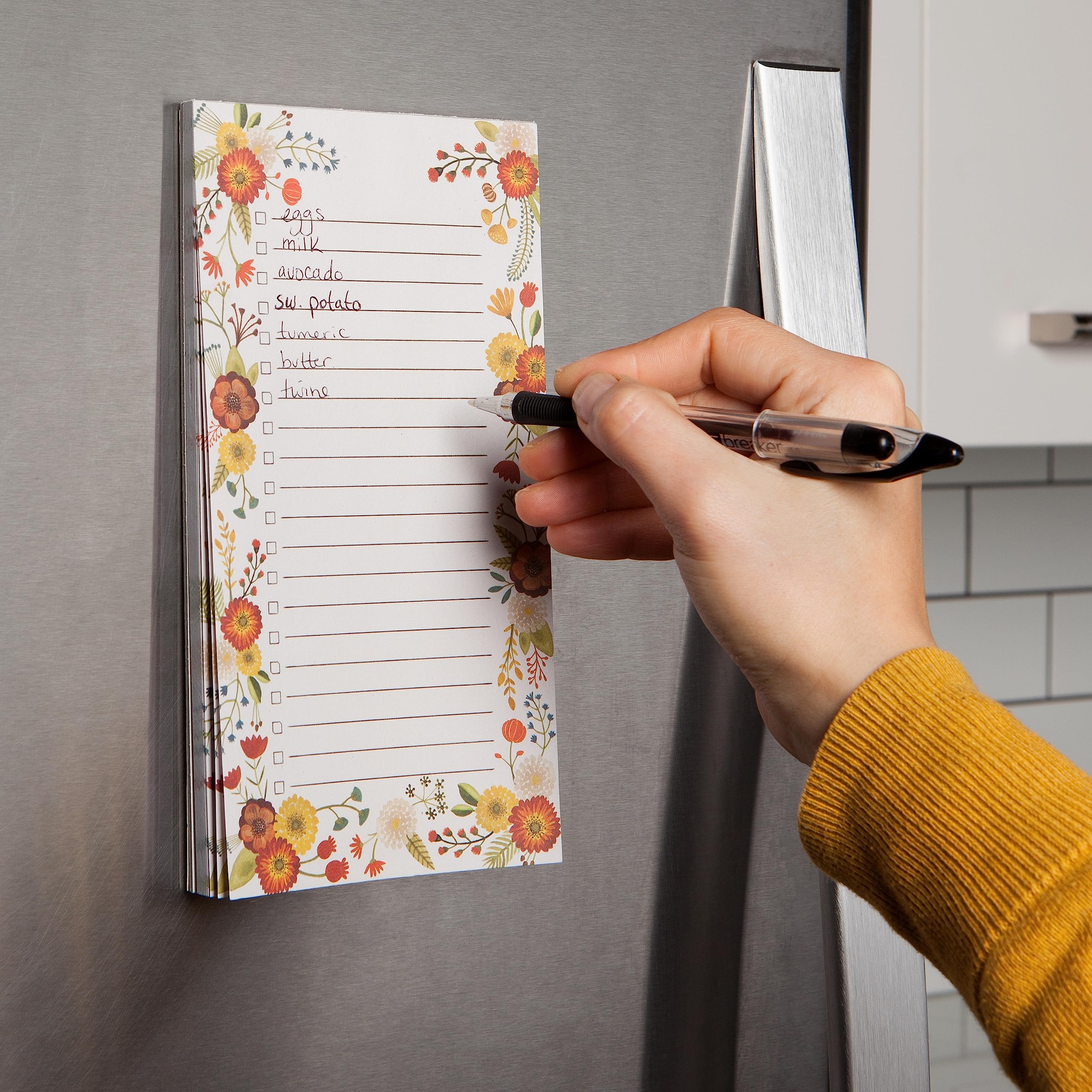 Now Designs Magnetic List It Notepad, Goldenbloom