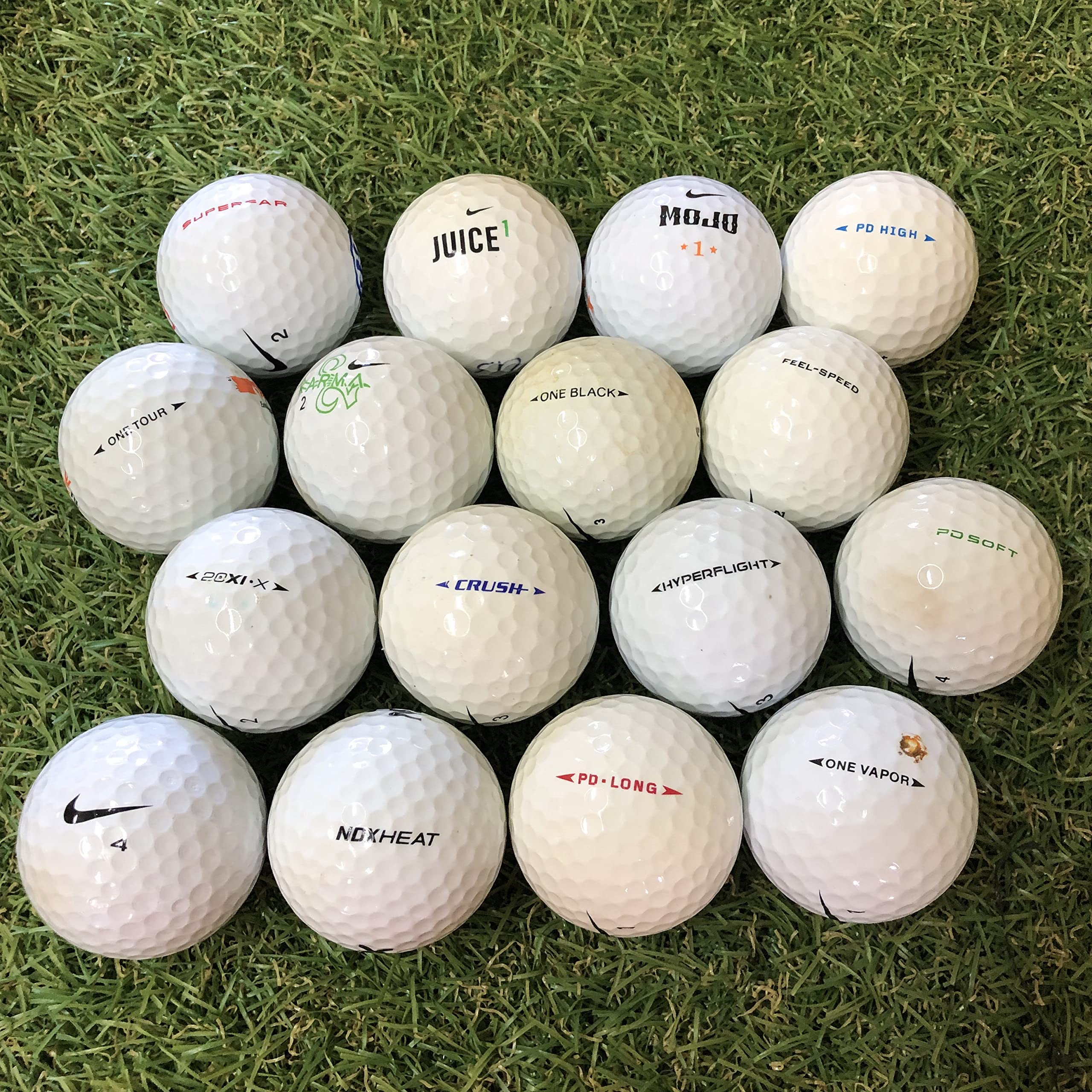 50 Modell Lakeballs Mix Schweif Nik. Golfbälle AAA/AA weiß