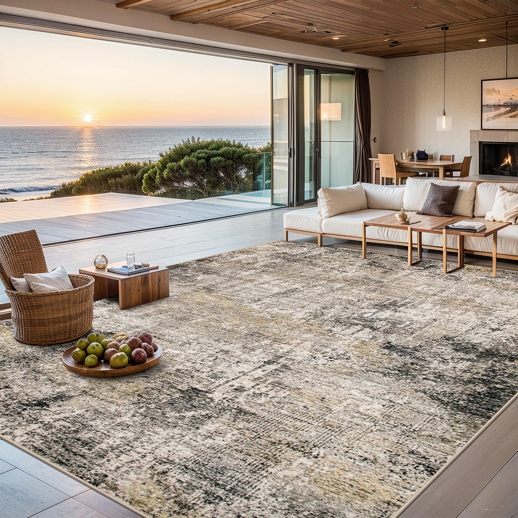Amazon.com: Area Rugs 9x12 Living Room - Washable Rug Modern