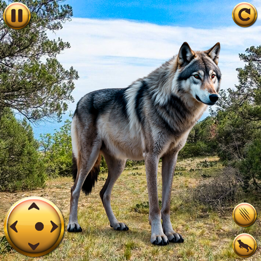 Wolf-Simulator-Spiel, das Jagdwolf-Tierspiel