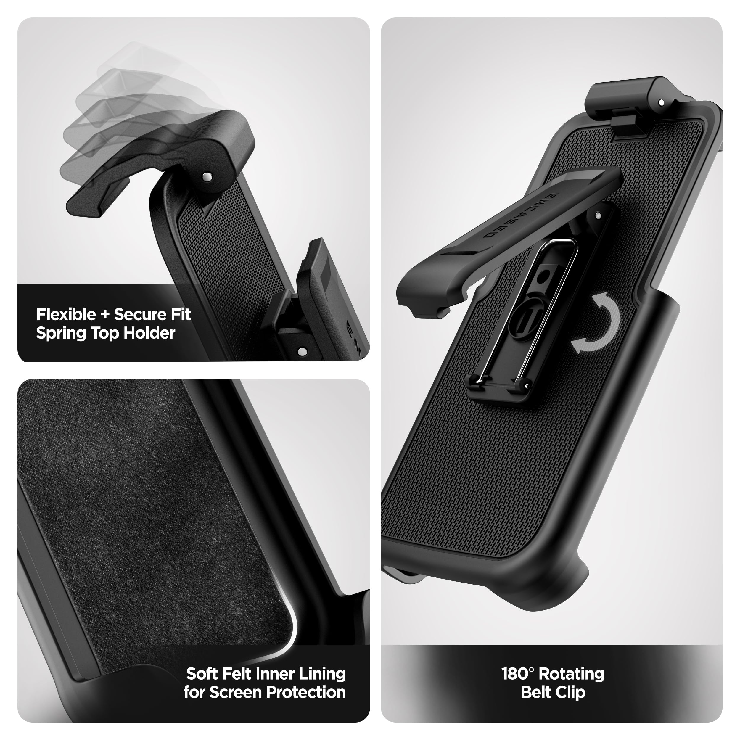 Etui do Google Pixel 9a SlimShield z klipsem do paska hybrydowe Magsafe czarne