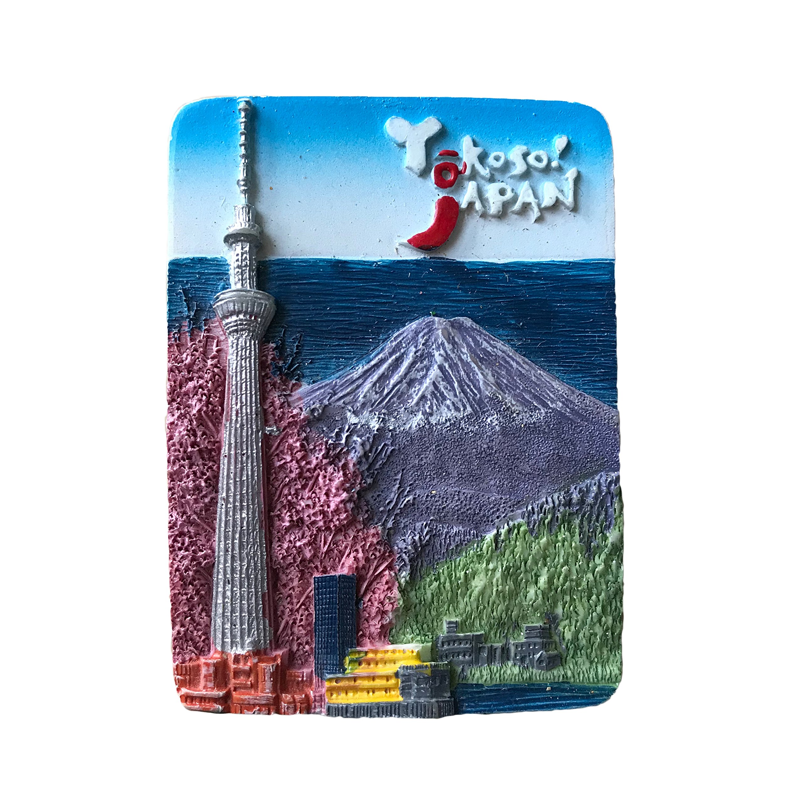 Wedarego White Tokyo Tower Japan 3D Refrigerator Magnet Sticker Tourist Souvenirs,Resin Fridge Magnet Home & Kitchen Decoration