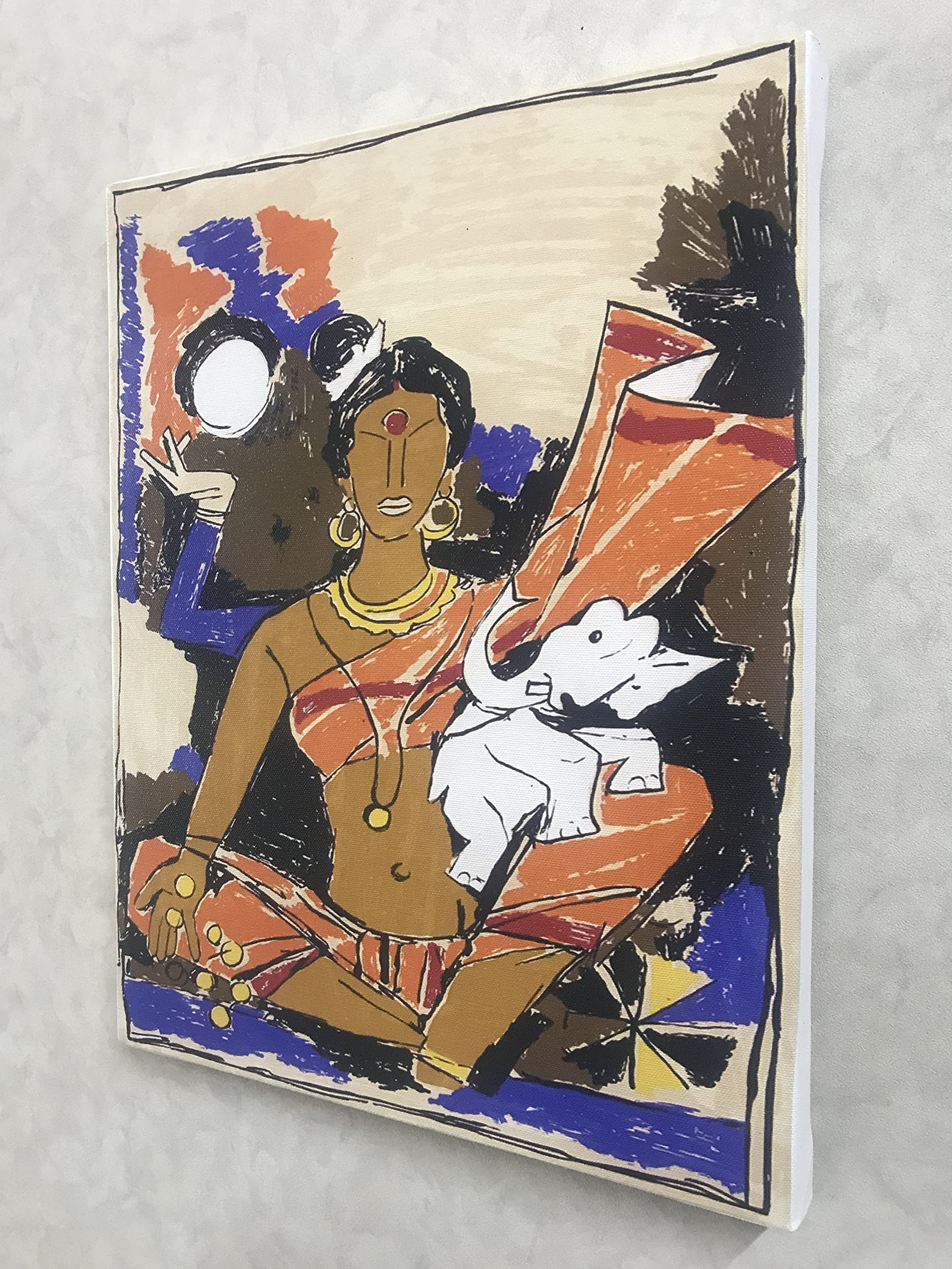 Decoratus  *Goddess Lakshmi* & *Goddess Saraswati*- Two Paintings