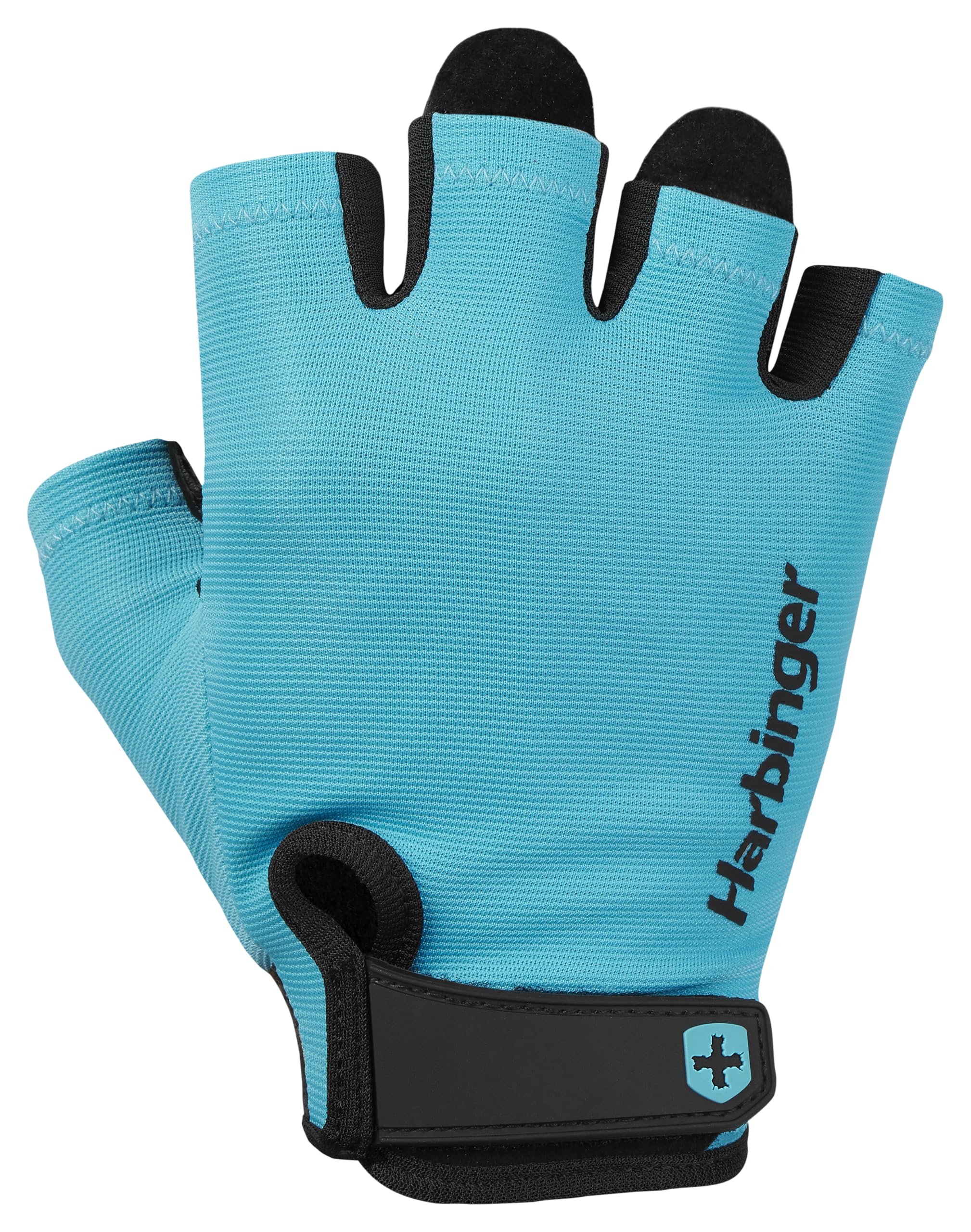 Harbinger Power 2.0 Weightlifting Gloves-Comfortable, Lightweight and Breathable,Adjustable Fit with Hook and Hoop Wrist Enclosure,Perfect For Beginners and Moderate Workouts,Small,Aqua