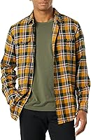 Vista 1 de Tienda Essentials Camisa de franela de manga larga con dos bolsillos para hombre