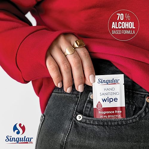 Miniatura 8 de Toallitas desinfectantes de manos - 100 unidades - Toallitas desinfectantes de manos empaquetadas individualmente para viajes, hogar, oficina,