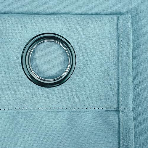 Miniatura 7 de Panel de cortina térmica, oscurecedora con ojales Deconovo, con impresión de diseño marmoleado en relieve para el salón