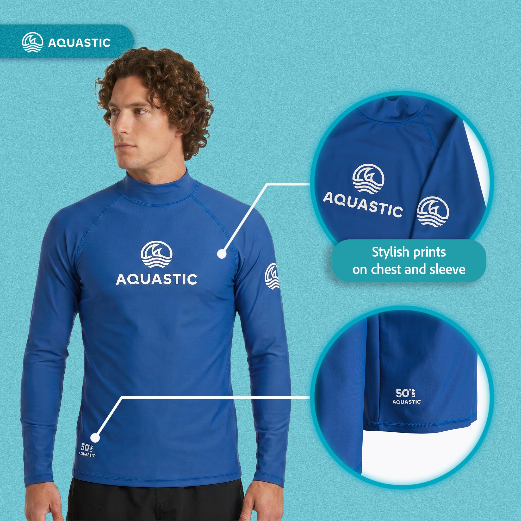 AQUASTIC Unisex UPF Rimos Ls Überwurf-Set für Schwimmbekleidung