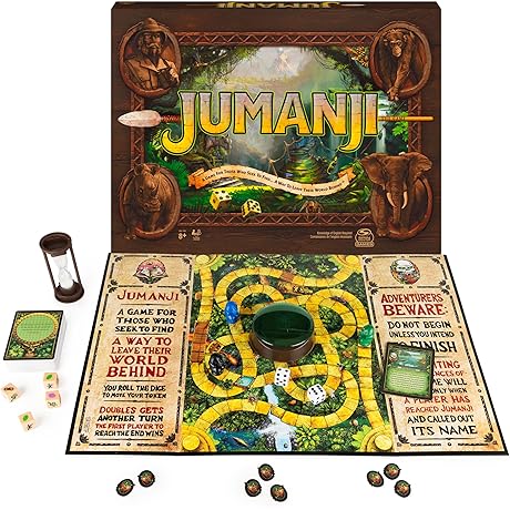 Spin Master Games Jumanji The Game, The Classic Thrilling Adventure Family Board...