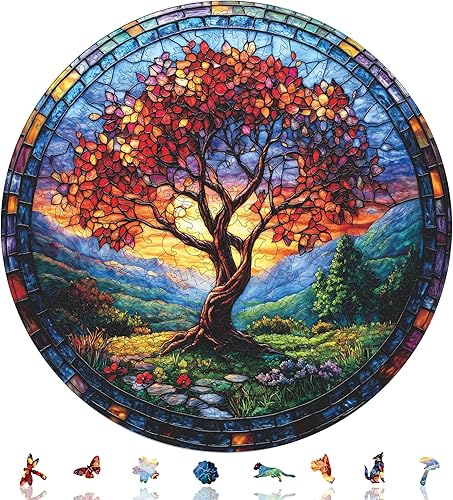 Miniatura 10 de Qiuenisray Rompecabezas de madera para adultos, rompecabezas de 200 piezas con forma única certificada FSC, regalo creativo de madera para adultos,