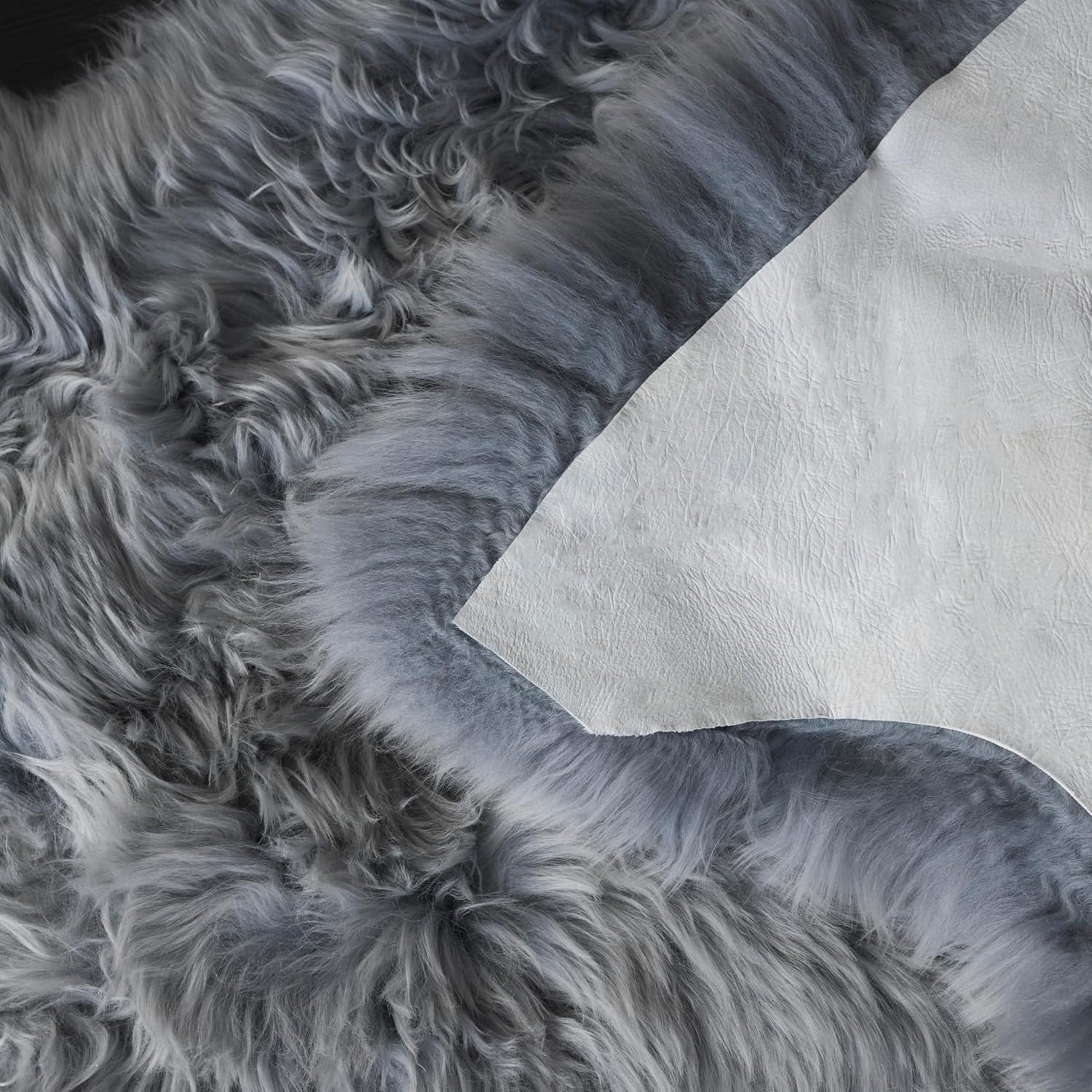 SAFAVIEH Sheep Skin Collection Runner Rug - 2' x 6', Steel Blue, Handmade Rustic Glam Genuine Pelt, 3.4-inch Thick Ideal for High Traffic Areas in Living Room, Bedroom (SHS121B)