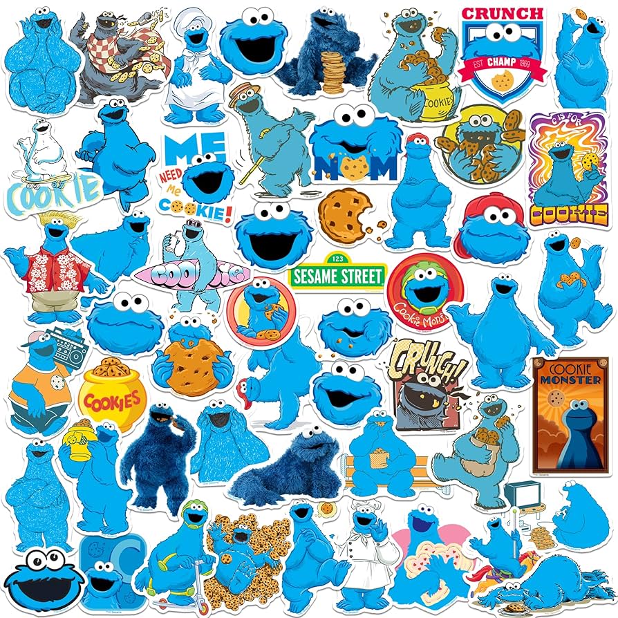 amazon-com-sesame-street-cookie-monster-50ct-vinyl-large-deluxe-stickers-variety-pack-laptop-water-bottle-scrapbooking-tablet-skateboard-indoor-outdoor-electronics for Free Printable Cookie Monster Labels Amazon.com: Sesame Street Cookie Monster 50ct Vinyl Large Deluxe Stickers Variety Pack - Laptop, Water Bottle, Scrapbooking, Tablet, Skateboard, Indoor/Outdoor : Electronics for Free Printable Cookie Monster Labels