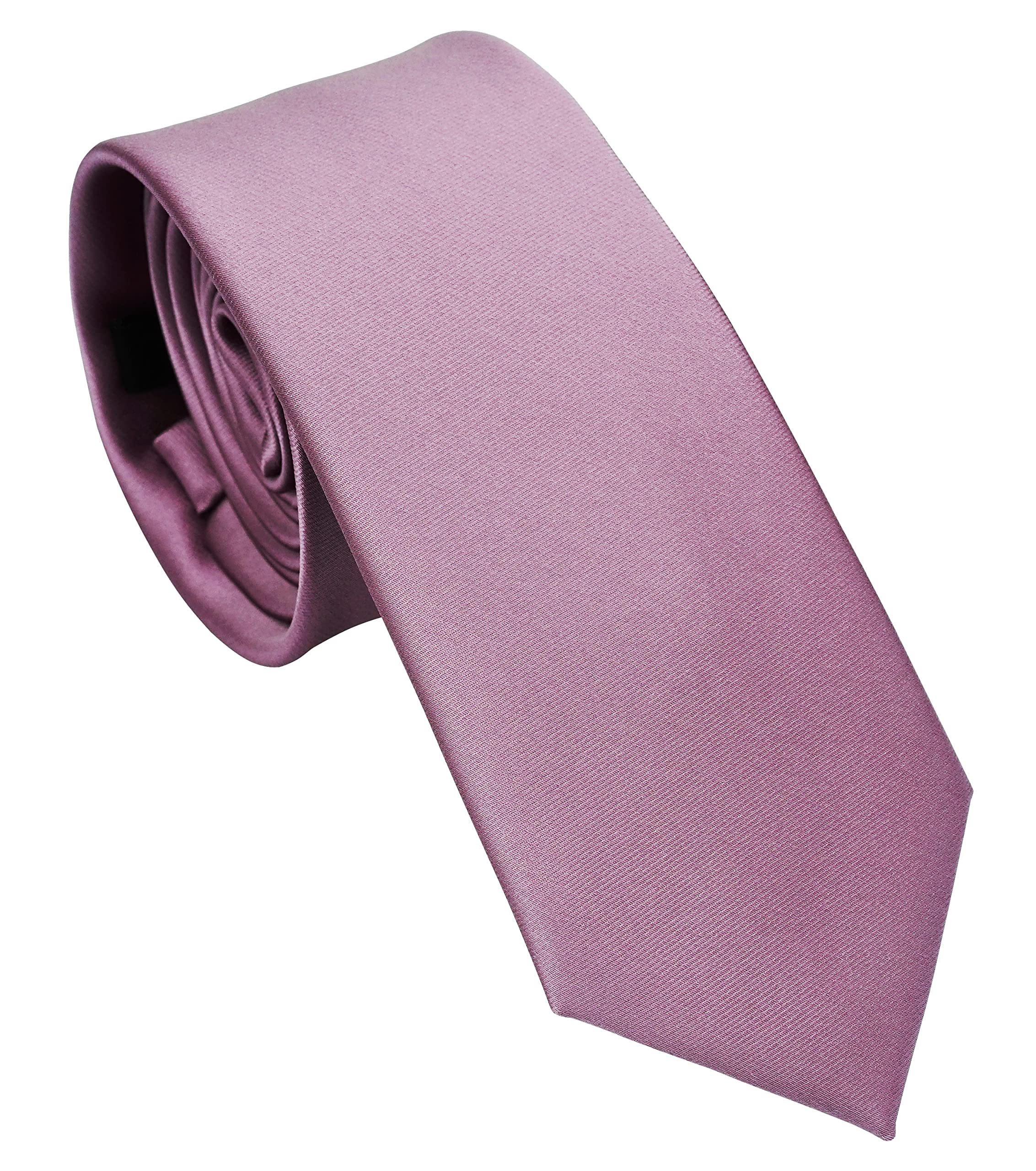 Skinny Ties for Men, 2.5-Inch Slim Neckties, Solid Color Packs
