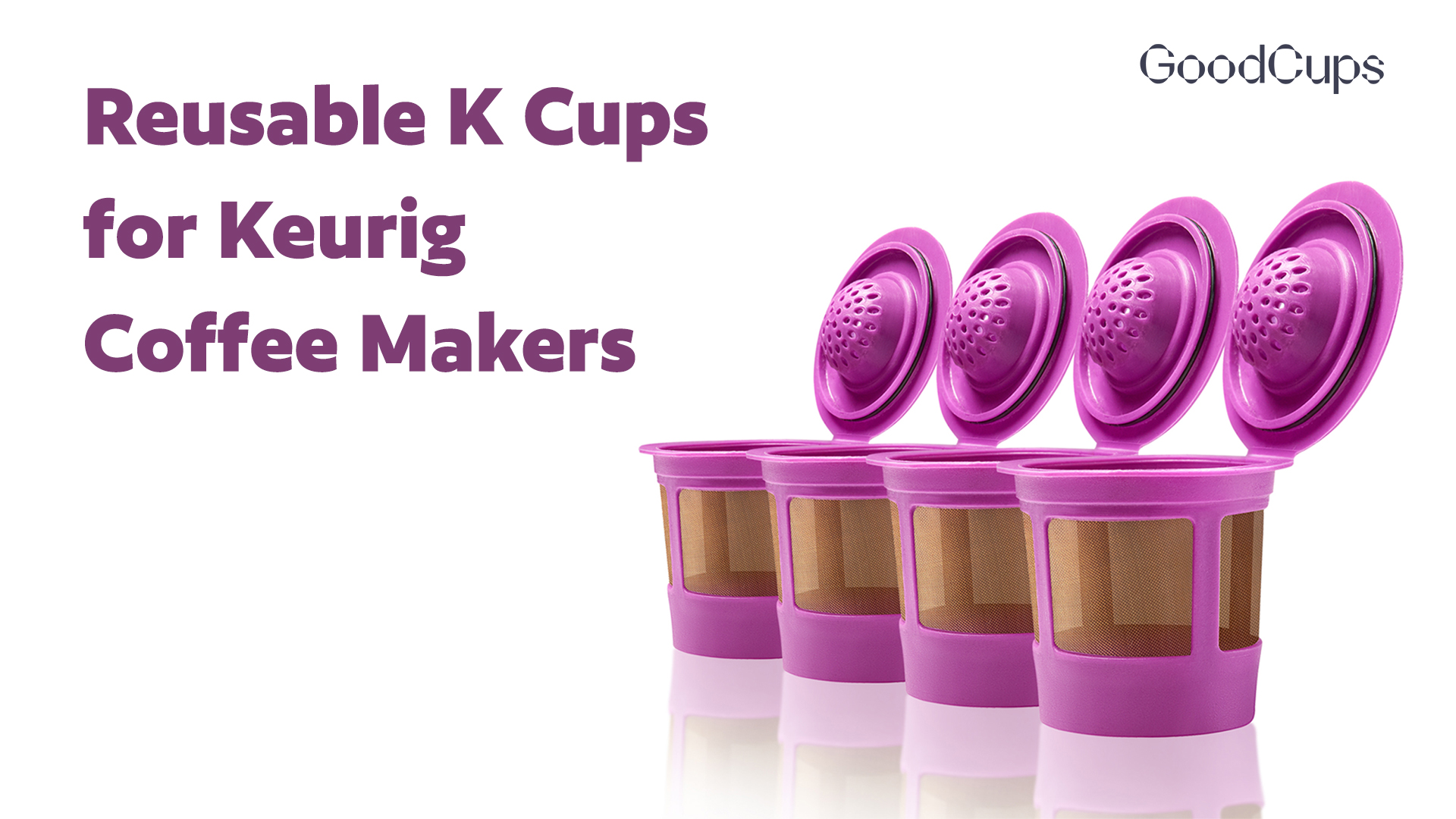 6-Pack Reusable K-Cup Coffee Filters For Keurig K475 & K500 Models - Purple, Refillable Pods