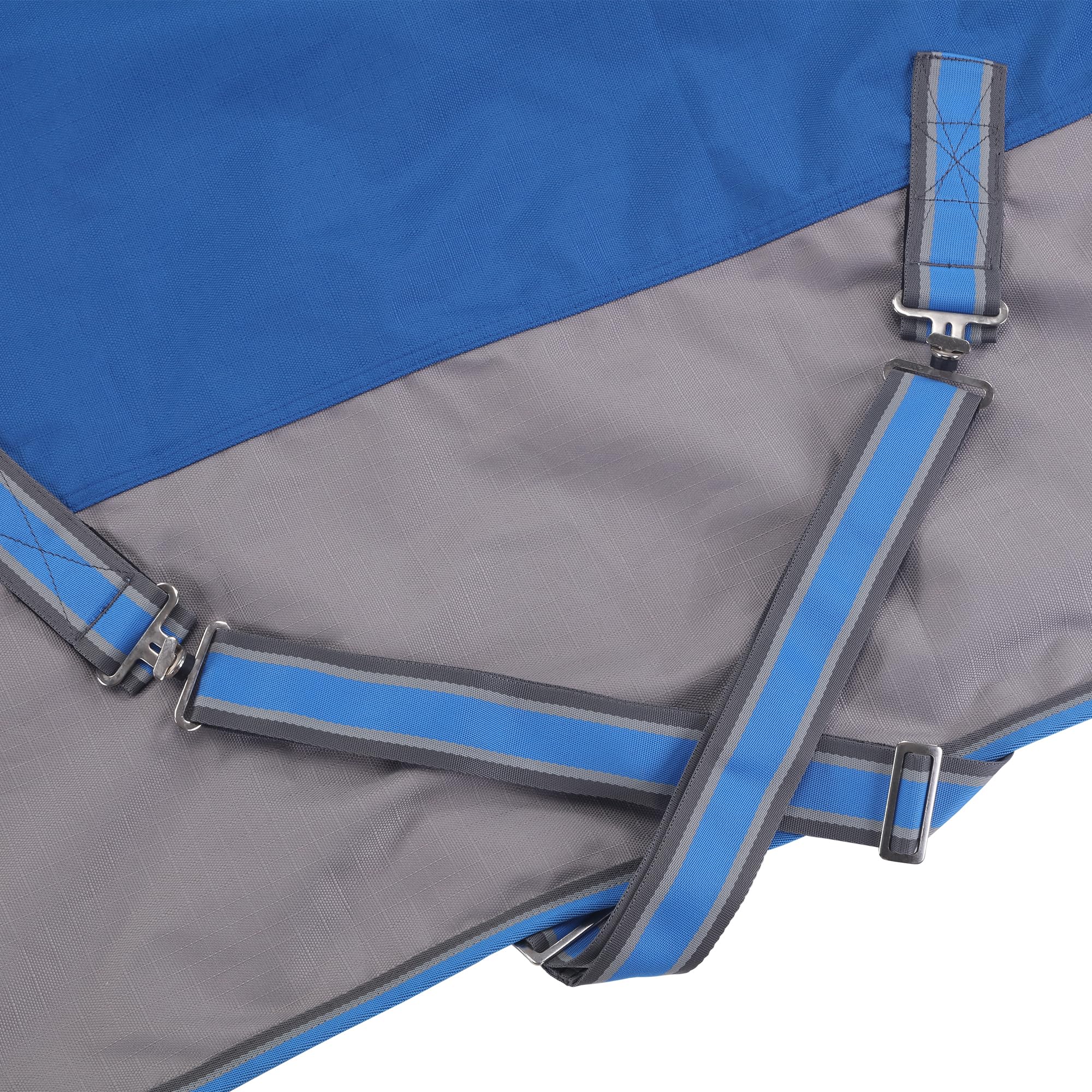 LEAFOREST Coperta per cavalli 1200D, impermeabile, traspirante, antivento, di peso medio (senza imbottitura), lenzuolo medio in fienile, stalla, stalla, pascolo, paddock bluegrey 213,4 cm
