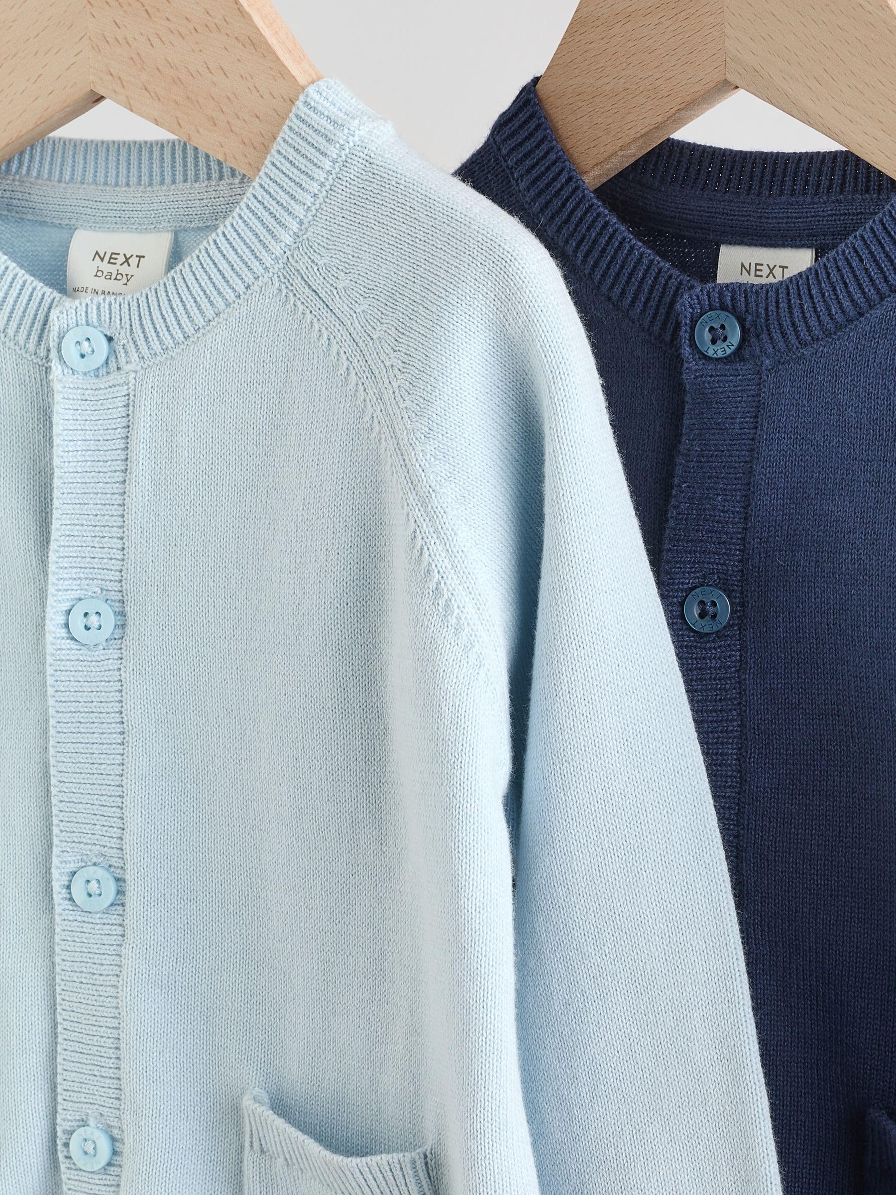 NEXT Bambini Confezione da 2 cardigan in maglia per neonati in 100% cotone