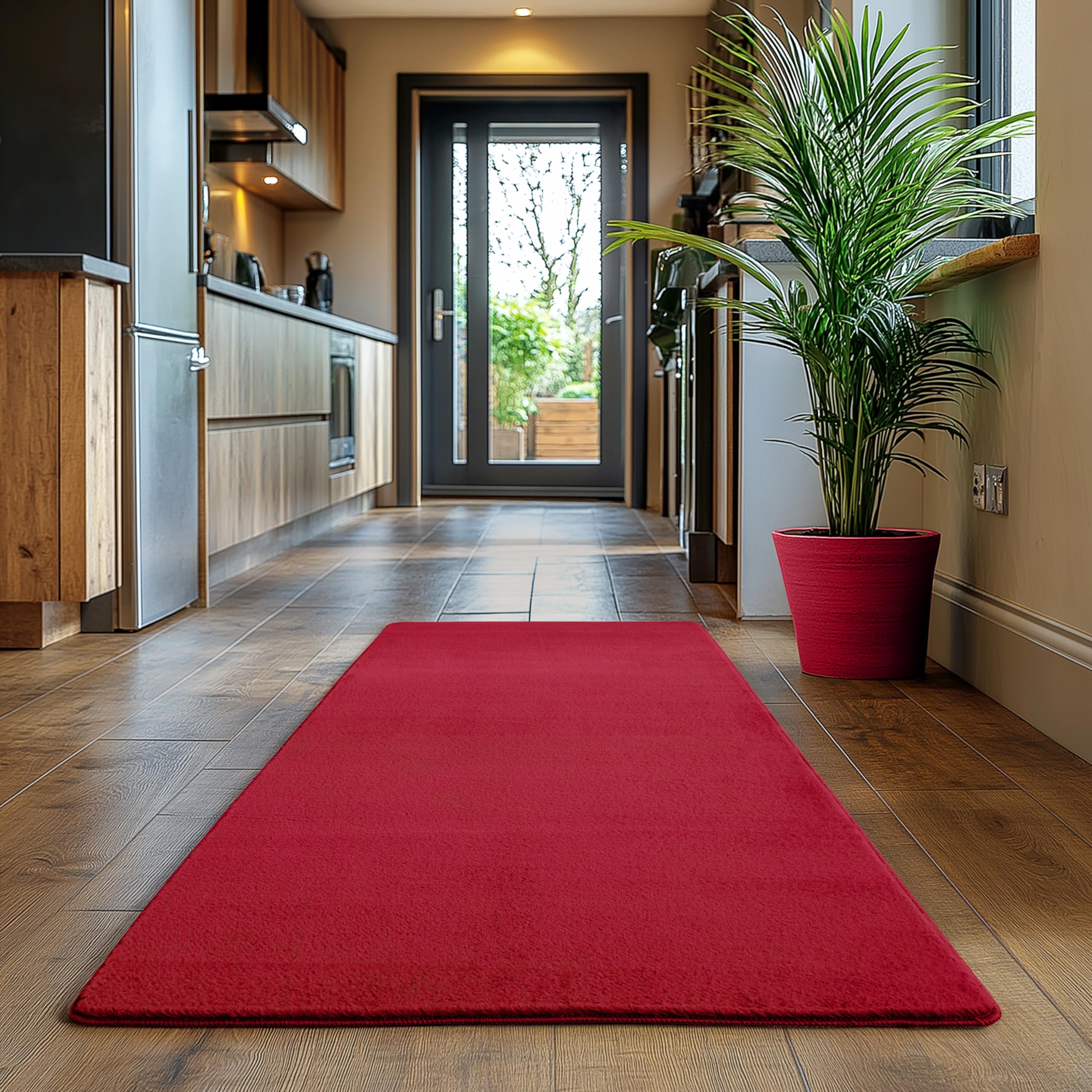SIMPEX Teppich Wohnzimmer Kurzflor Teppich Waschbar, rund, rutschfest & weich, modernes einfarbiges Design für Wohnzimmer, Schlafzimmer, Küche & Kinderzimmer.