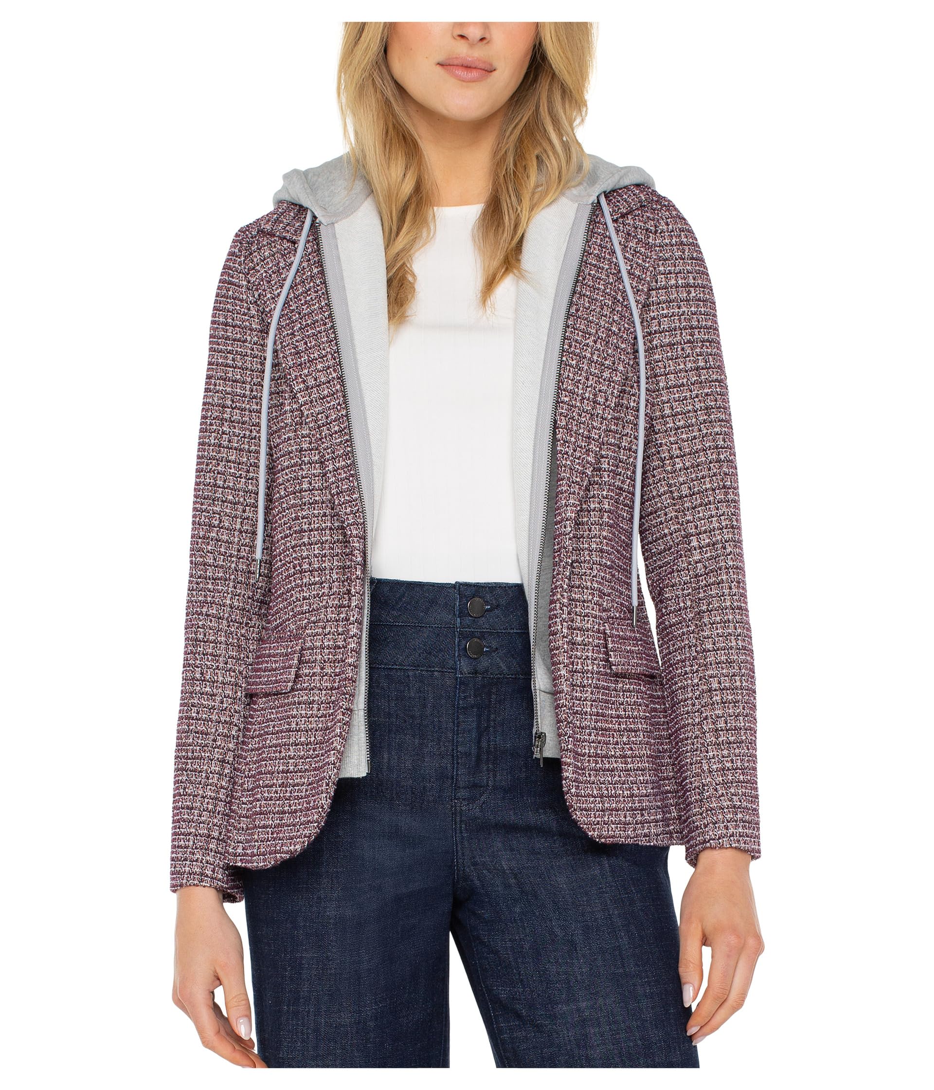 Liverpool womens Boyfriend Blazer W Removeable Hood
