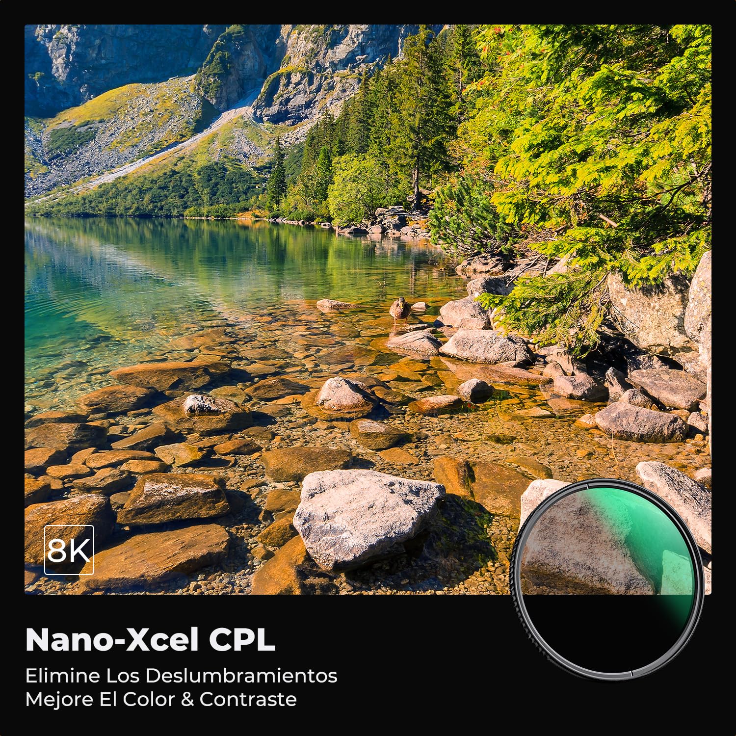 K&F CONCEPT Nano-Xcel 95MM Filtro Polarizador Circular CPL, CPL Filtro Polarizador de HD Vidrio Óptico con 28 Capas Revestimiento Nano
