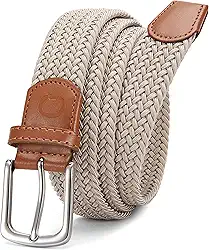 Cinto masculino de couro com catraca CHAOREN, pacote com 2 com fivela de clique 3,5 cm em caixa de presente, acabamento ajustável para ajuste