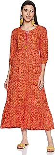 Rangriti Women's Rayon A-Line Maxi Dress