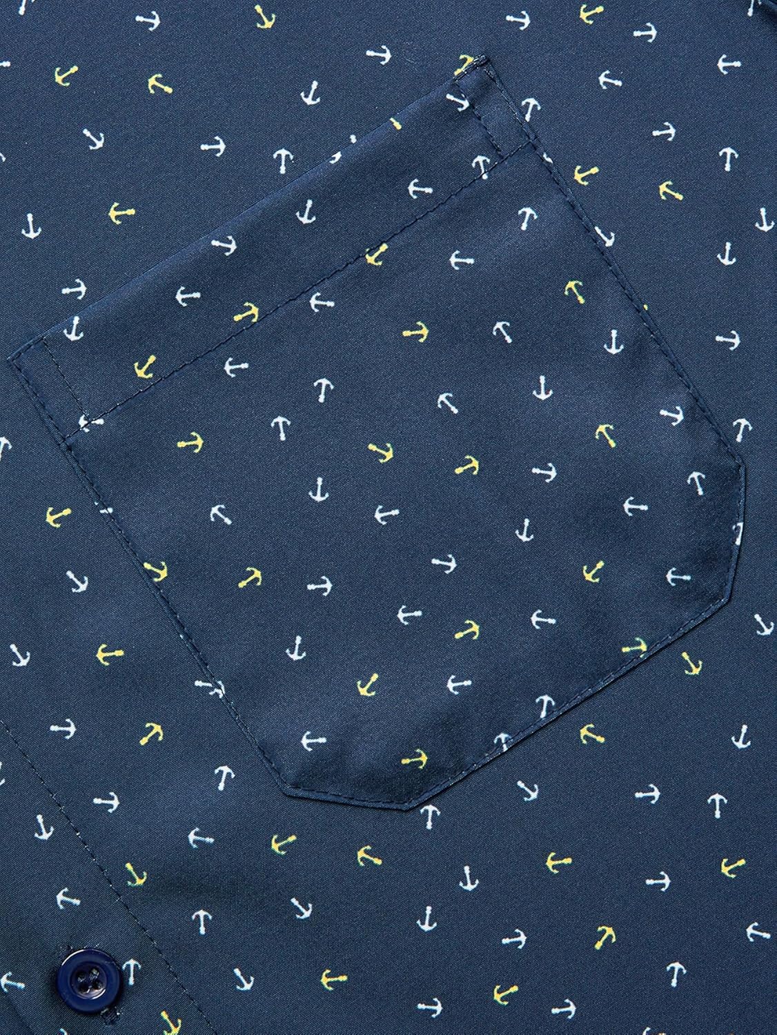 Hardaddy Men's Pattern Short Sleeve Button Down Graphic Printed Business Casual Dress Shirts with Pocket - Image 2