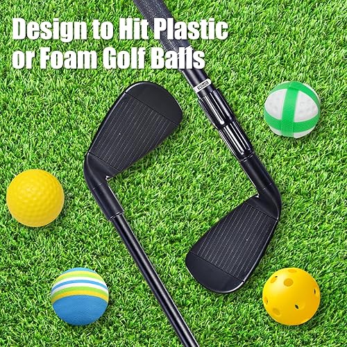 Miniatura 7 de Palo de golf de plástico plegable, mano derecha para juegos y viajes, club de juego de chiper de golf para jóvenes, adultos para interiores y