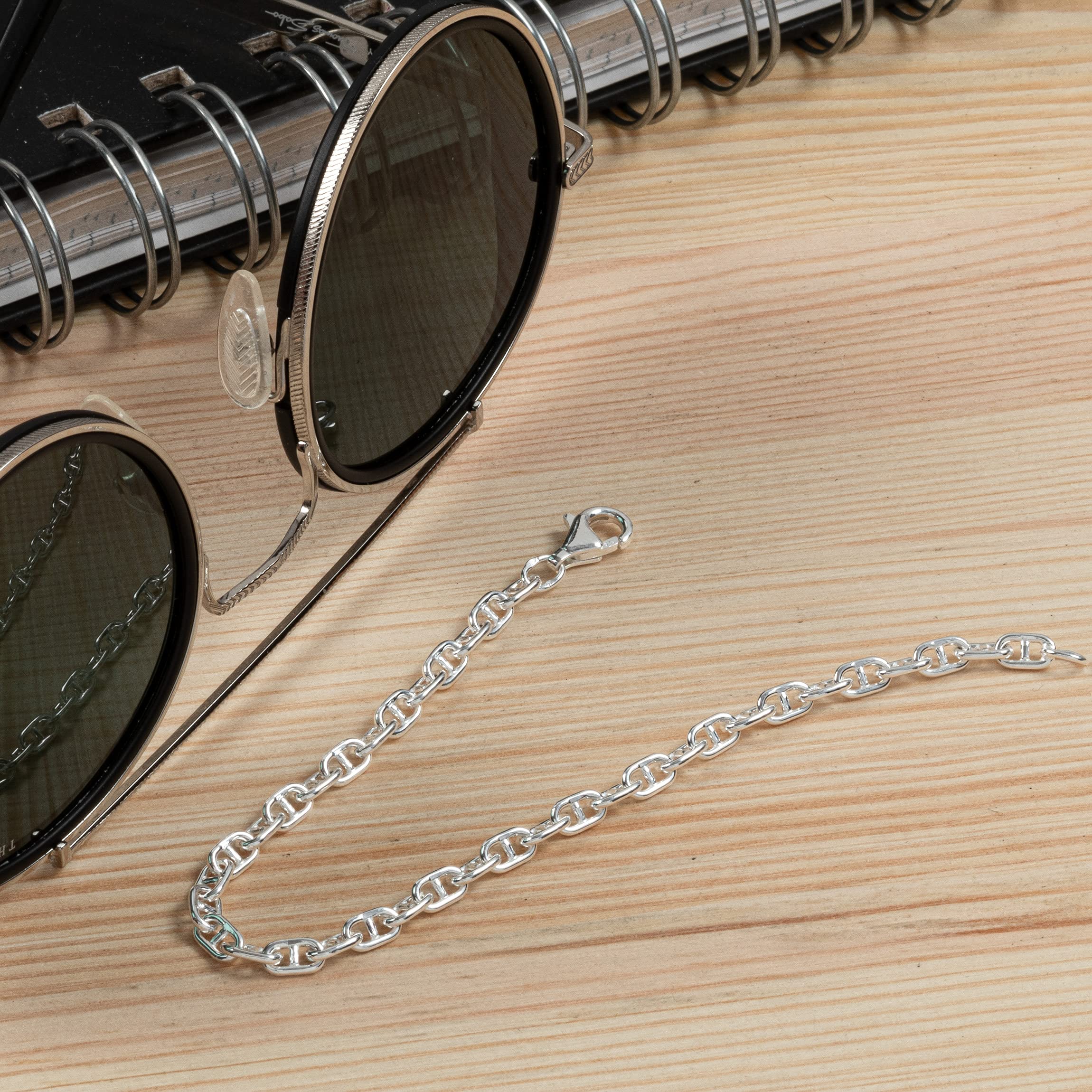 NKlaus pulsera de plata esterlina 925 19cm barra de anclaje de la cadena de las señoras pulsera de diseño 12361