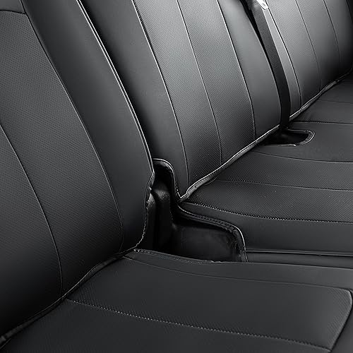 Miniatura 7 de OASIS AUTO Honda Ridgeline Accessories Fundas de asiento 2006-2025 de cuero de ajuste personalizado (par delantero, gris)