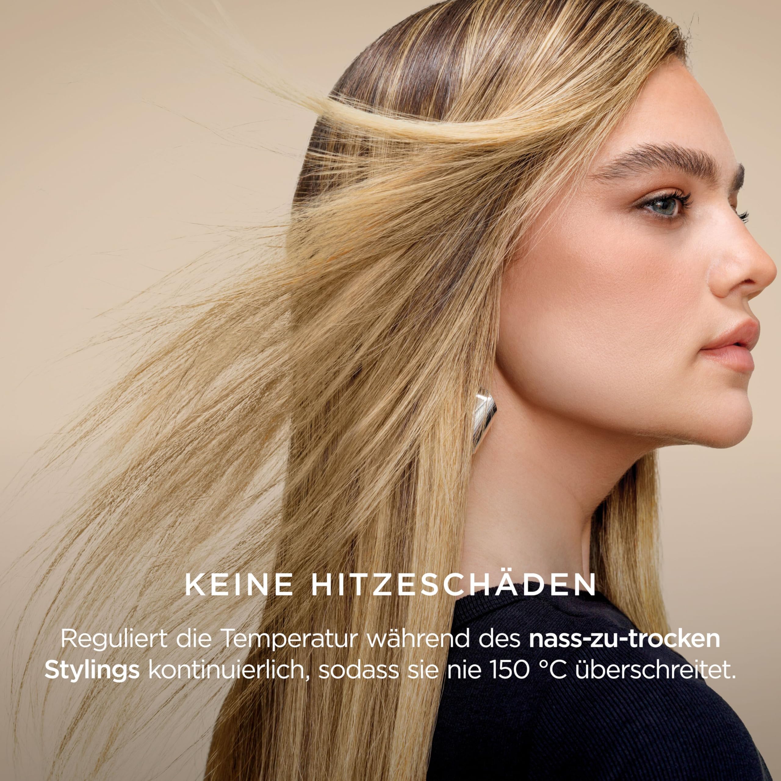 Shark Glam Multistyler Haartrockner mit Keramik Gloss-Lock-Technologie 4 Styling-Aufsätzen Silki Glossi HD6041SEU