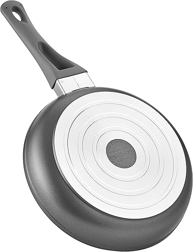 Miniatura 2 de SAFLON Juego de sartenes antiadherentes de titanio de 8 pulgadas y 9.5 pulgadas, aluminio forjado de 0.157 in con revestimiento resistente a los