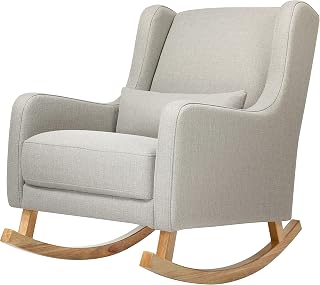 Babyletto Kai Rocking Chair in Performance Grey Eco-Twill: Stain-Resistant, Water-Repellent, Greenguard Gold Certified Nursery Rocker