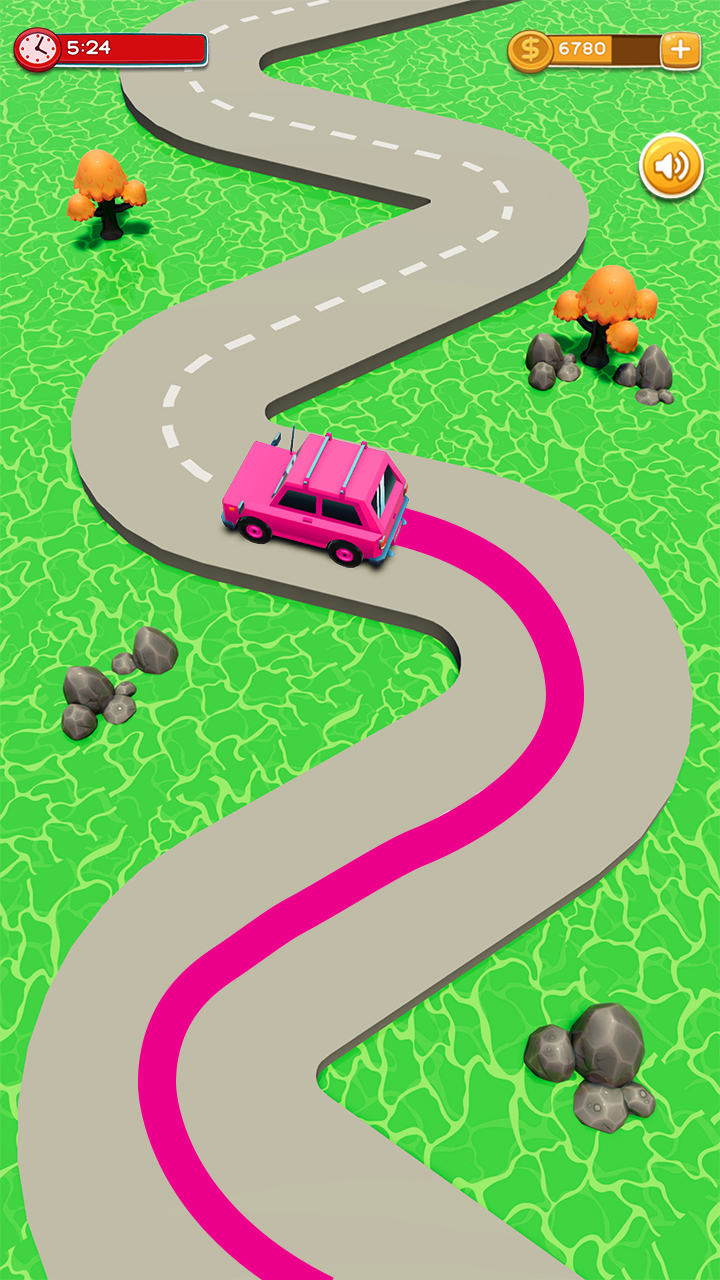 Draw Path Color Line Game, Draw Line Color Adventure, Draw A Path Car