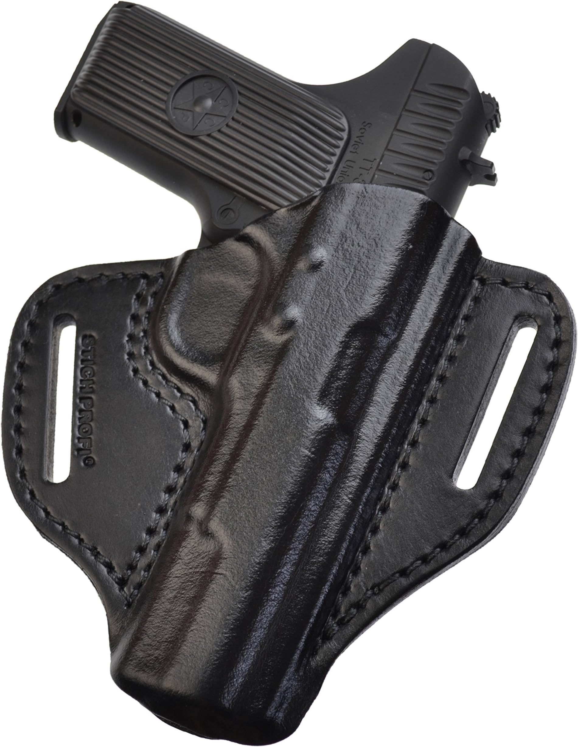 Tokarev, TT (TT-33), Zastava M-57, Zastava M-70A, 3 Slots OWB Gun Holster, Genuine Leather, RH, Black