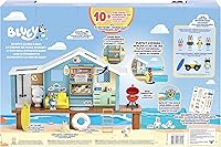 Vista 3 de Bluey Juego de cabaña de playa, 10 pulgadas, juego personalizable para niños pequeños con 10 piezas de juego y figura con gafas de 2.5 pulgadas
