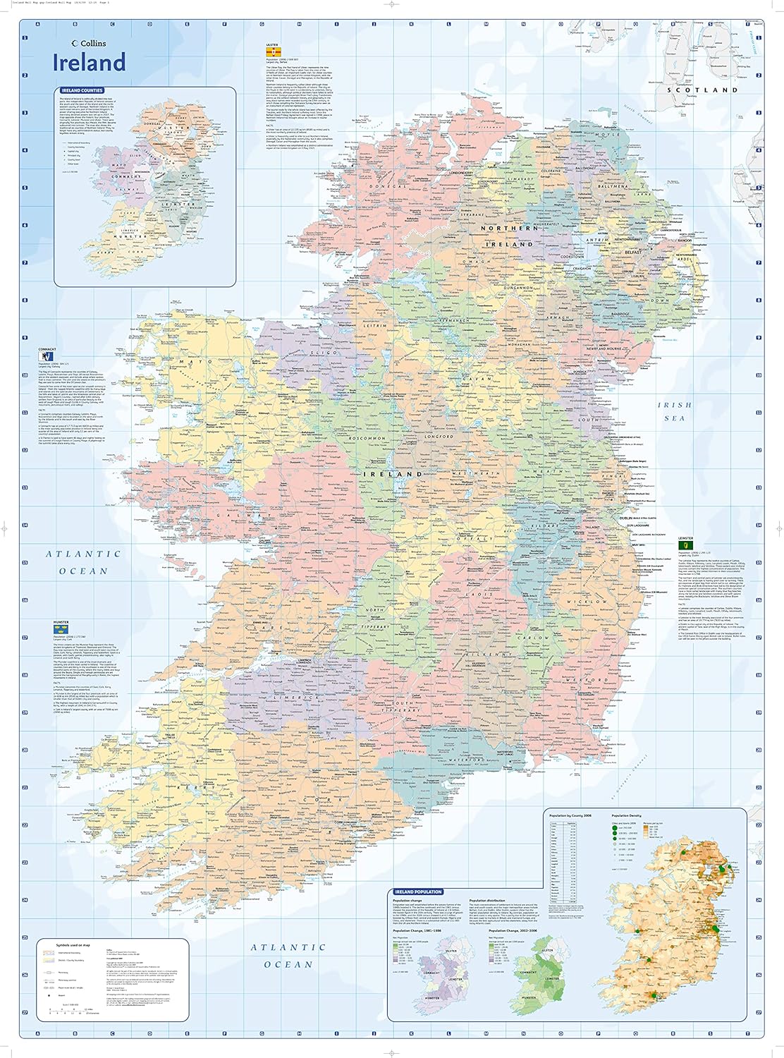 Ireland Wall Map 9780007338245 Books