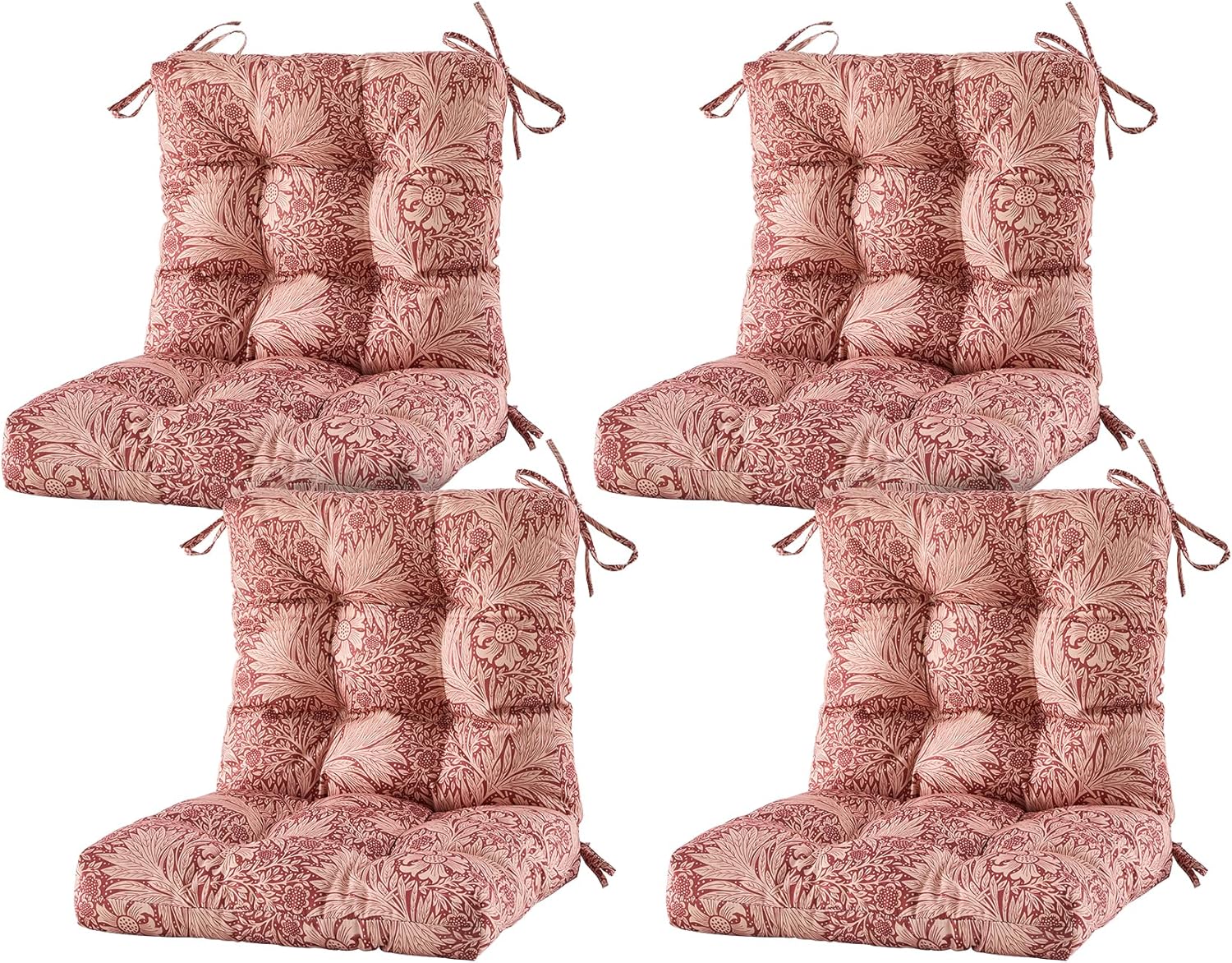 ARTPLAN Seat/Back Outdoor Chair Cushion,Set of 4 Patio