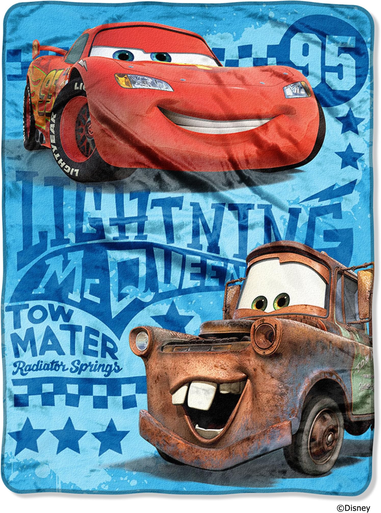 Disney-Pixar's Cars 2, Buddy Racers" Micro Raschel Throw Blanket, 46" x 60", Multi Color