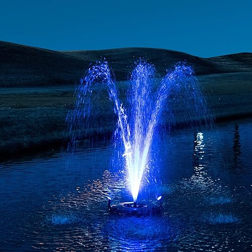 Miniatura 7 de HALF OFF PONDS Aqua Marine - Fuente flotante con flotador grande, (3) boquillas de patrón de pulverización, bomba de 6,100 GPH con cable de 100 pies