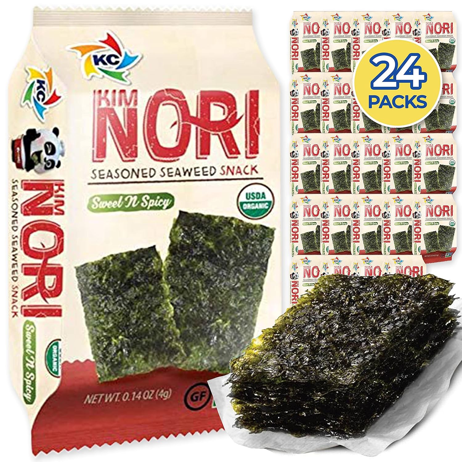 Buy KIMNORI Seasoned Seaweed Snacks Sheets Organic Sweet 'N Spicy
