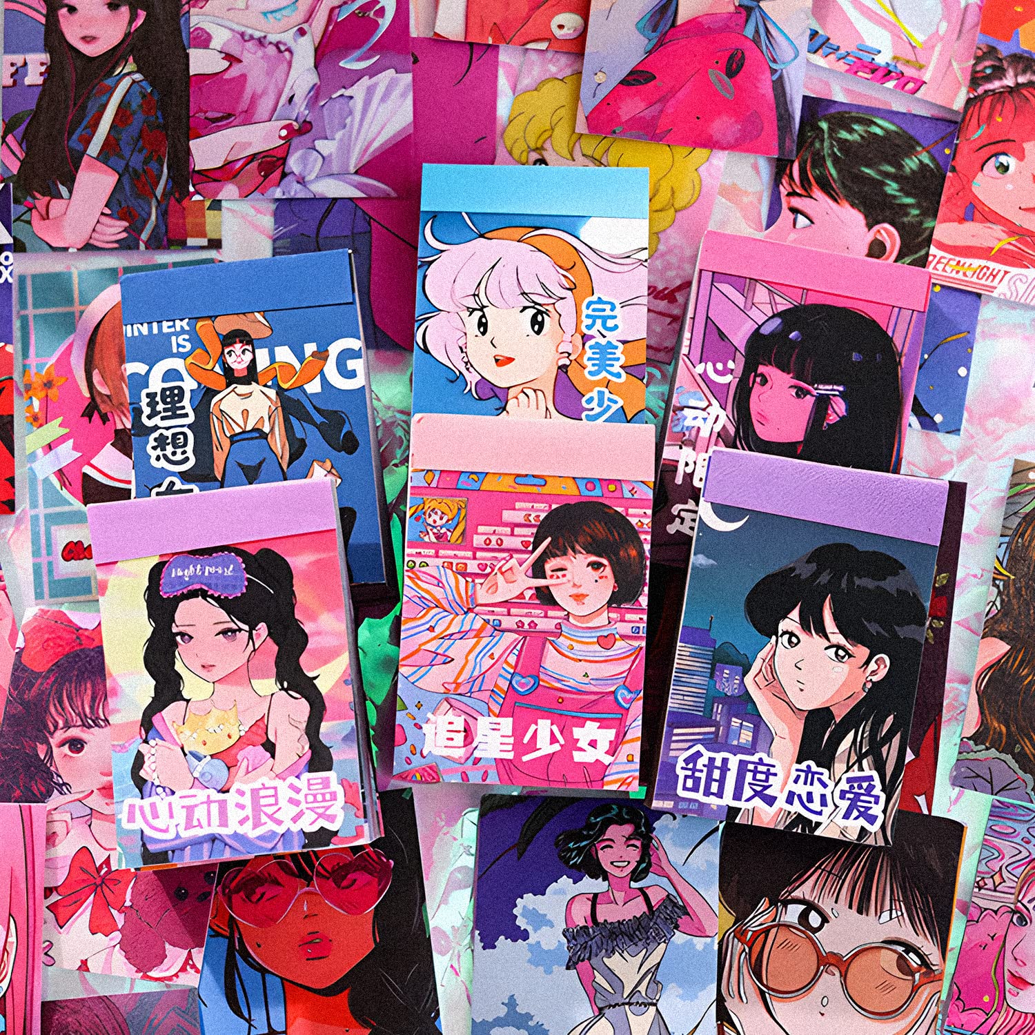 Amazon.co.jp: Anytop コラージュ 素材 シール フレークシール レトロ