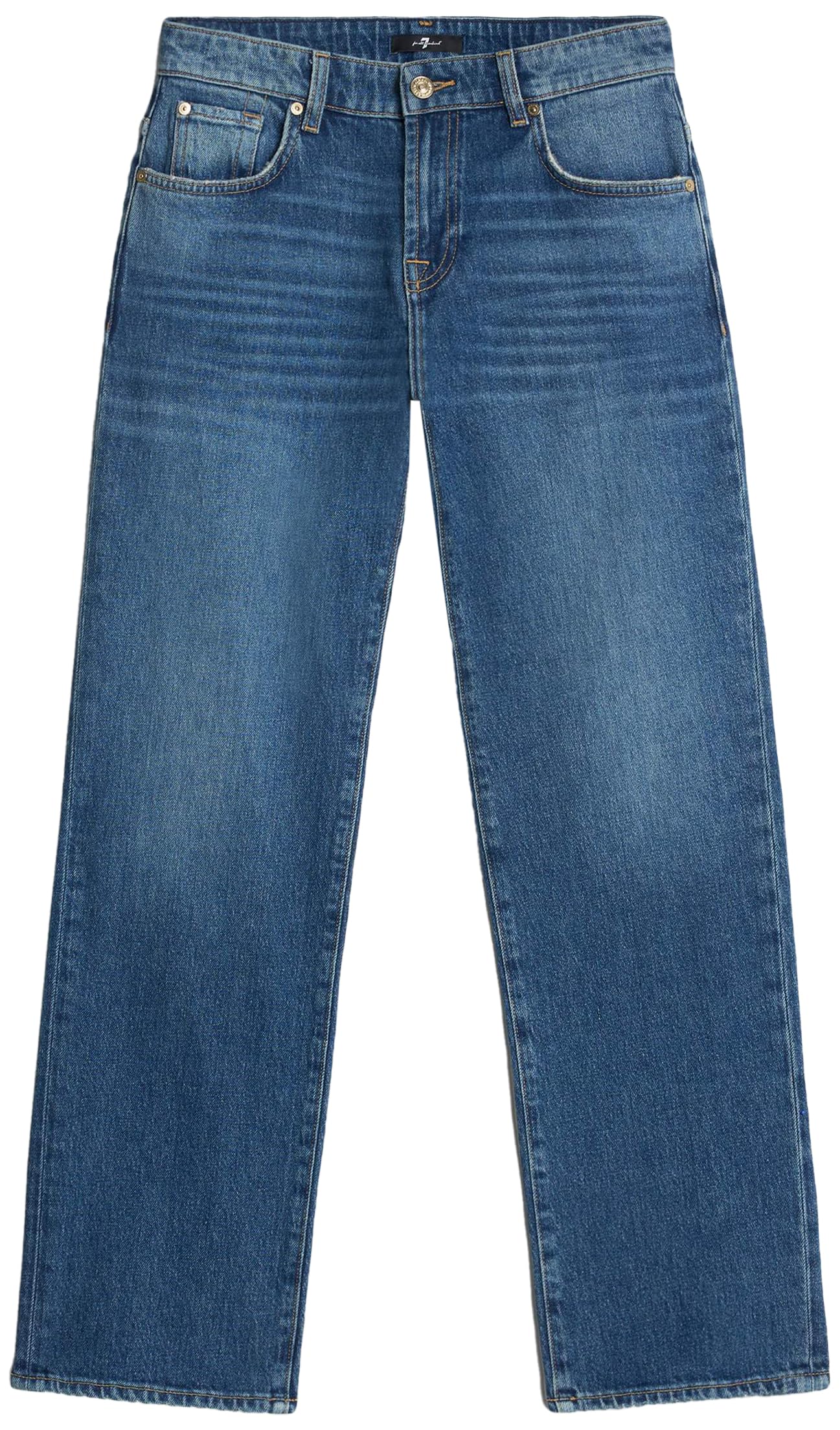 7 For All Mankind Calie Straight Explorer Women's Jeans Mid Blue