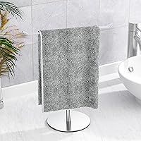 niffgaff T-Shape Stainless Steel Towel Rack - Freestanding Hand Towel Holder for Bathroom, Kitchen Organizer, Rustproof Anti-Slip Base