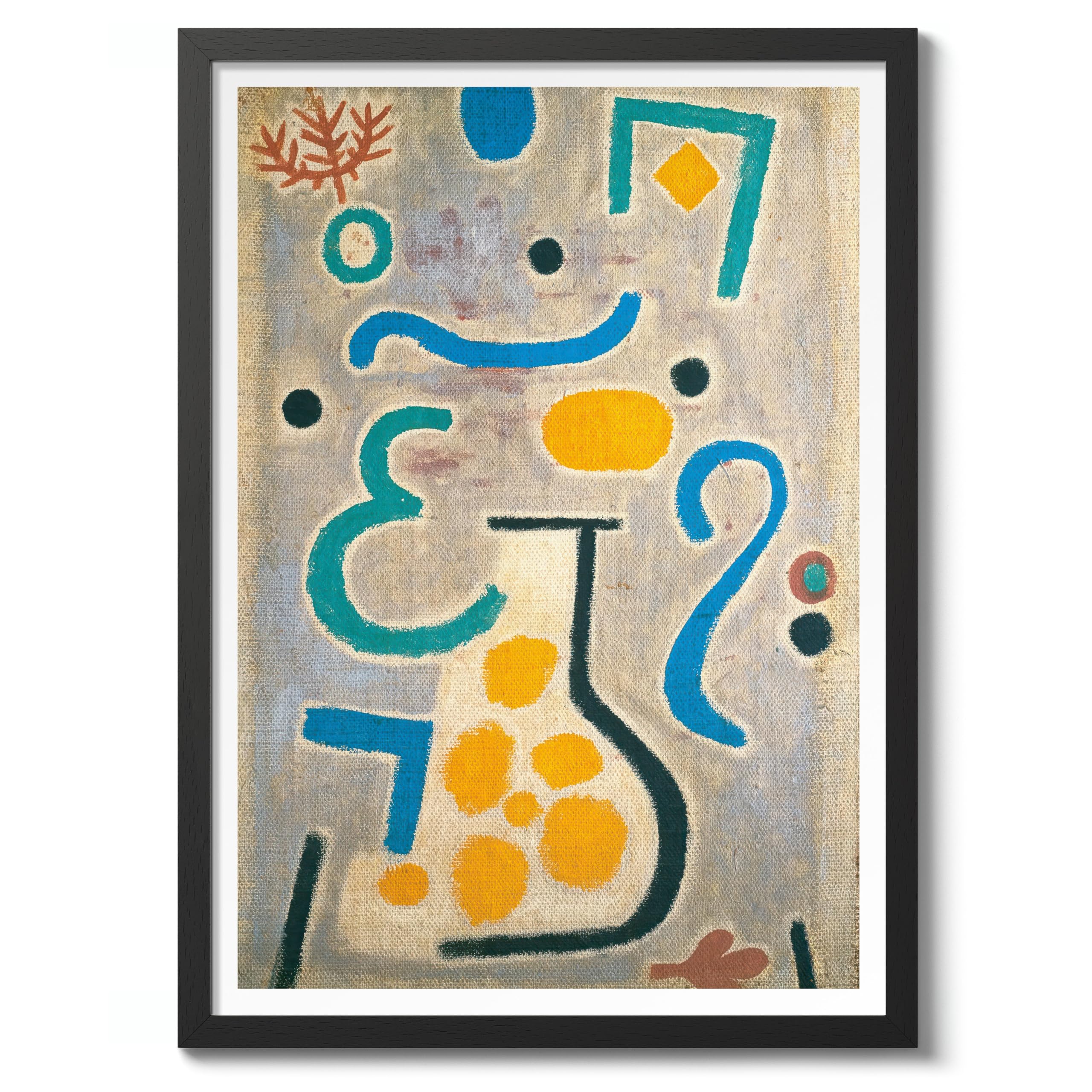 The Vase Paul Klee Art Print, Classic Bauhaus Art Painting Print, Abstract Art Exhibition Modern Geometric Wall Art, Cubism Home Decor Surrealism Picture Artwork, A3 (Black Frame) - 45x32.8cm โ image 1