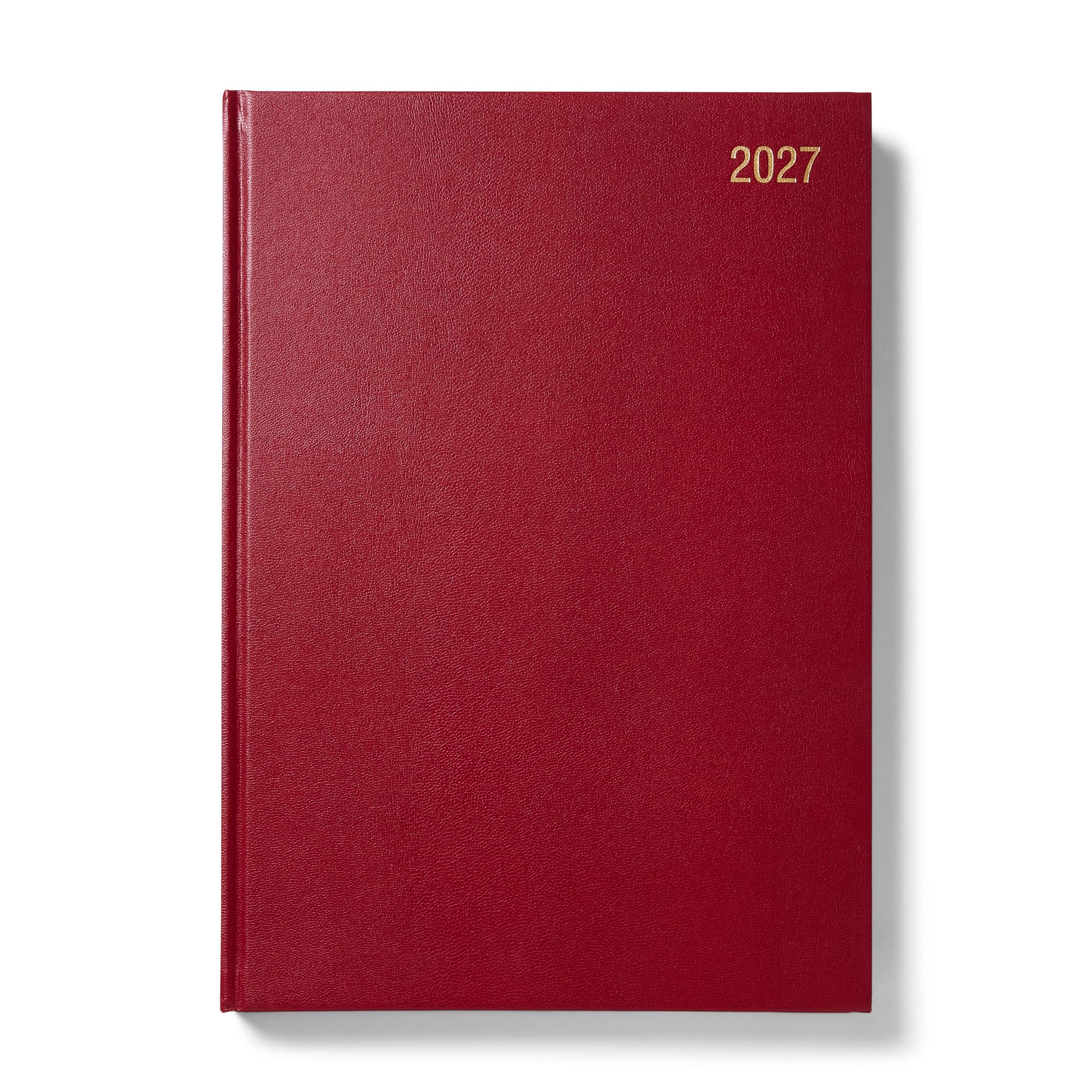 Morgan’s Direct 2027 NEW EDITION A4 Diary Day Per Page Burgundy | Hardback Daily Planner Desk Diary | Office, Home & Business Organiser | Work, Appointment & Personal Schedule Planner