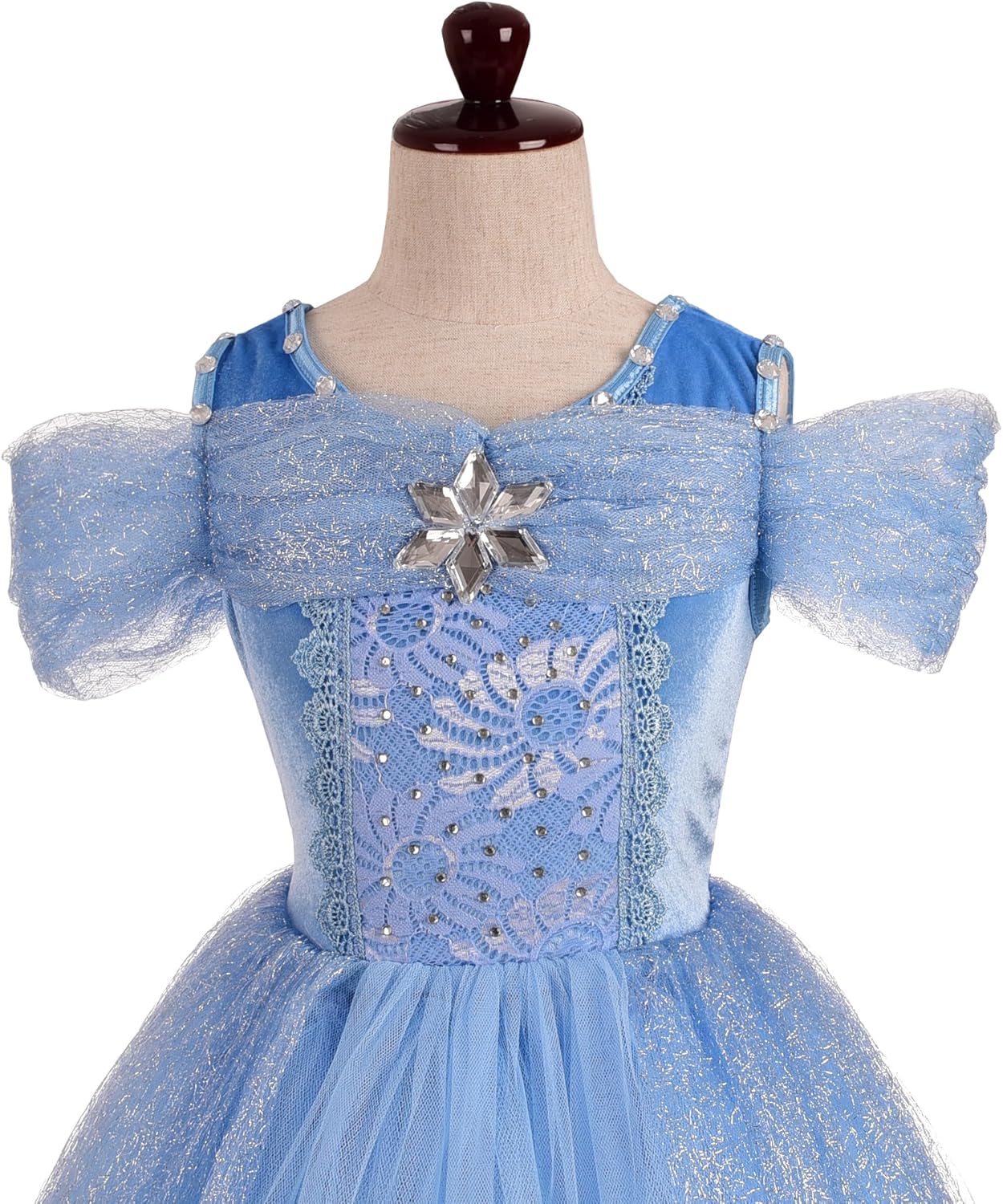 Lito Angels Girls Princess Dress Up Costume Halloween Christmas Fancy Dress with Accessories