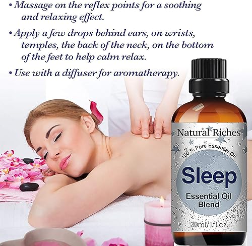 Miniatura 6 de Natural Riches Aromatherapy Good Night Sleep Blend y aceites esenciales calmantes de grado terapéutico puro y natural 10fl oz