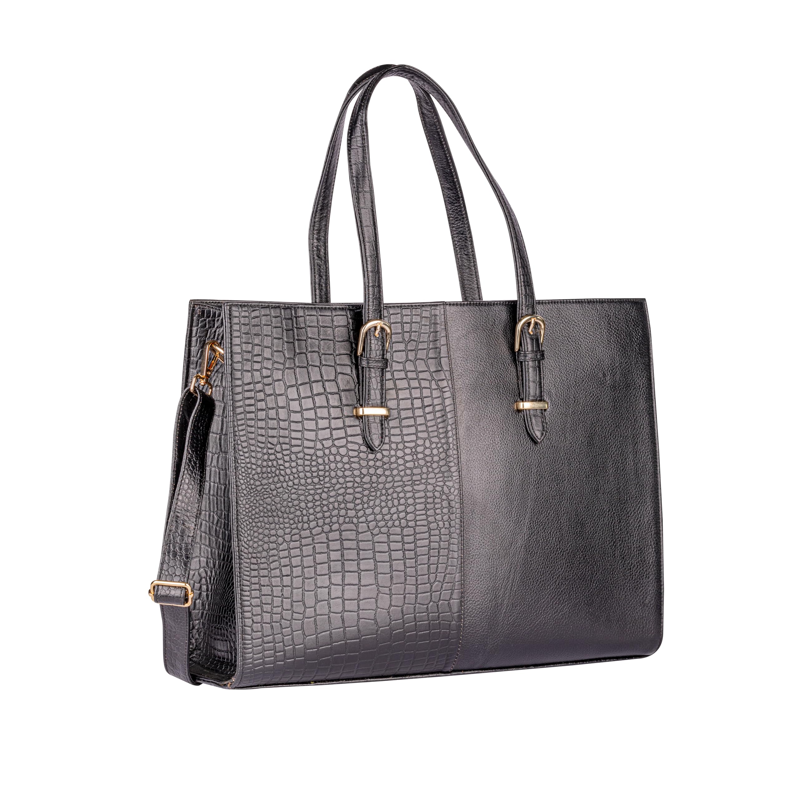 AMOREE Full Grain Leather Laptop Tote Bag for Women, Handcrafted Leather Office Bag for Women, Bag for 14/15.6/16.1 Inch Laptop - Black (B0CP46NGSQ) Amazon Price History, Amazon Price Tracker