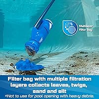 Vista 6 de Pool Blaster Catfish Ultra Recargable, alimentado por batería, limpiador de piscinas, ideal para piscinas enterradas y piscinas sobre el suelo